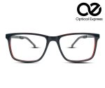 Black with Brown Inner Accents CR8796 C5 Eyeglasses - Image 2