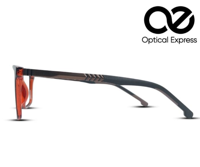 Black with Brown Inner Accents CR8796 C5 Eyeglasses - Image 3