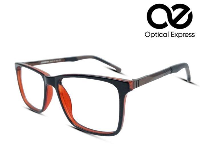 Black with Brown Inner Accents CR8796 C5 Eyeglasses - Image 1