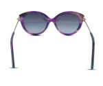 Tiffany & Co. TF4187 C7 Purple Marble with Gold Temples Sunglass - Image 4