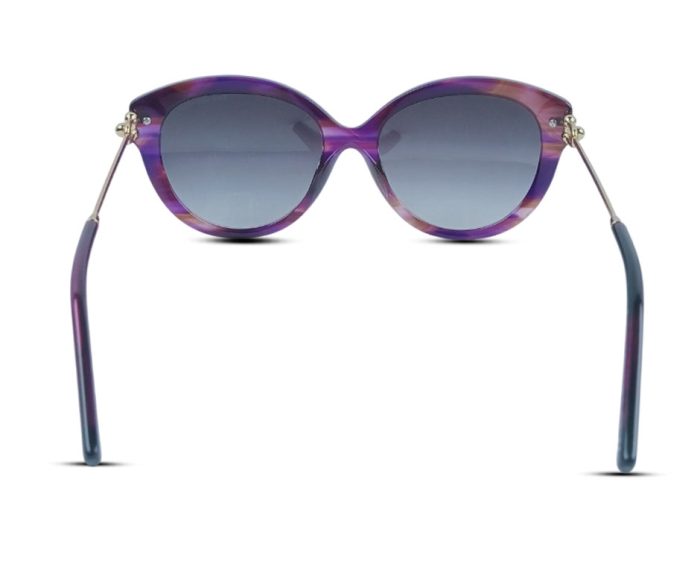 Tiffany & Co. TF4187 C7 Purple Marble with Gold Temples Sunglass - Image 4