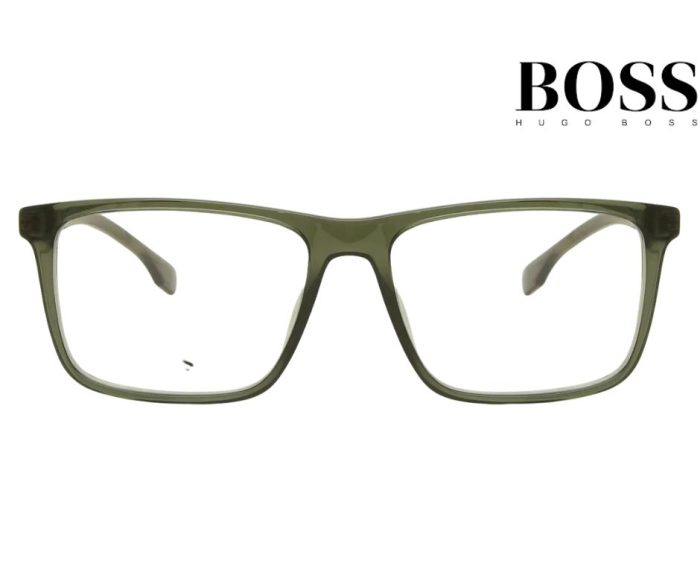 BOSS 1571 1ED Eyeglasses – Olive Green Acetate Frame - Image 2