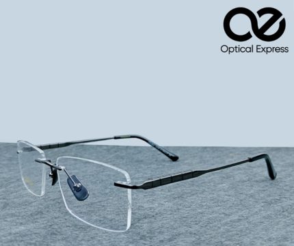 Cartier Titanium Rimless Eyeglasses – Model: 91091 (Gun Metal)