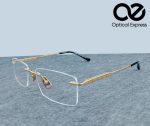 Cartier Titanium Rimless Eyeglasses – Model: 91091 (Gold)