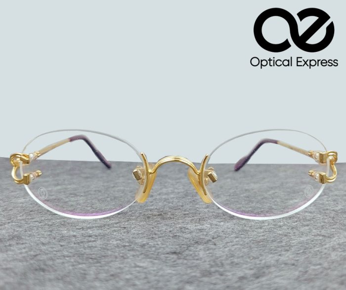 Luxury Gold Rimless Eyeglasses – Model: 2452234 - Image 2