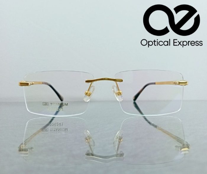Rolex Titanium Rimless Eyeglasses – Model: K22624 - Image 2