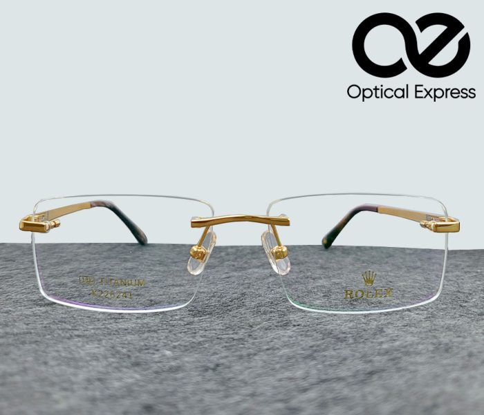 Rolex Titanium Rimless Eyeglasses – Model: K22624 - Image 3