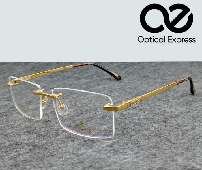 Rolex Titanium Rimless Eyeglasses – Model: K22624 - Image 1