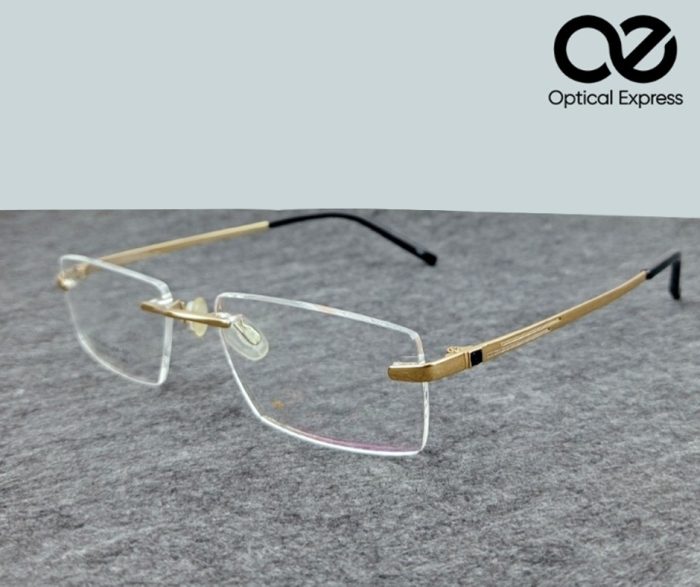 Snow Bird Titanium Rimless Eyeglasses – Model: 2220 - Image 1