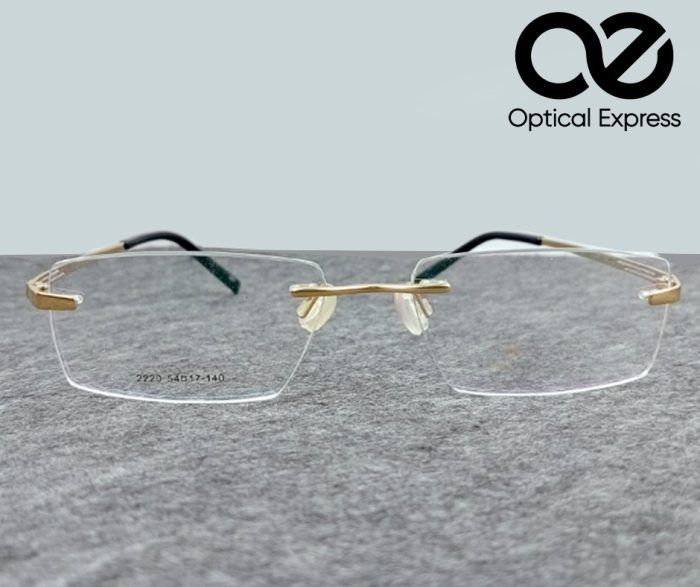 Snow Bird Titanium Rimless Eyeglasses – Model: 2220 - Image 2
