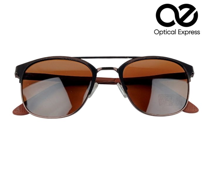 Premium Polarized Brown Metal Sunglass – SKU: 2601 - Image 3