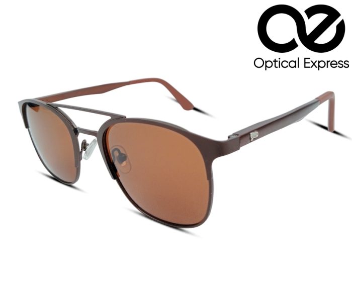 Premium Polarized Brown Metal Sunglass – SKU: 2601 - Image 2