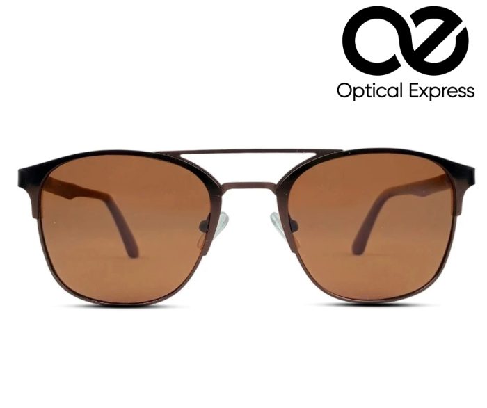 Premium Polarized Brown Metal Sunglass – SKU: 2601 - Image 1