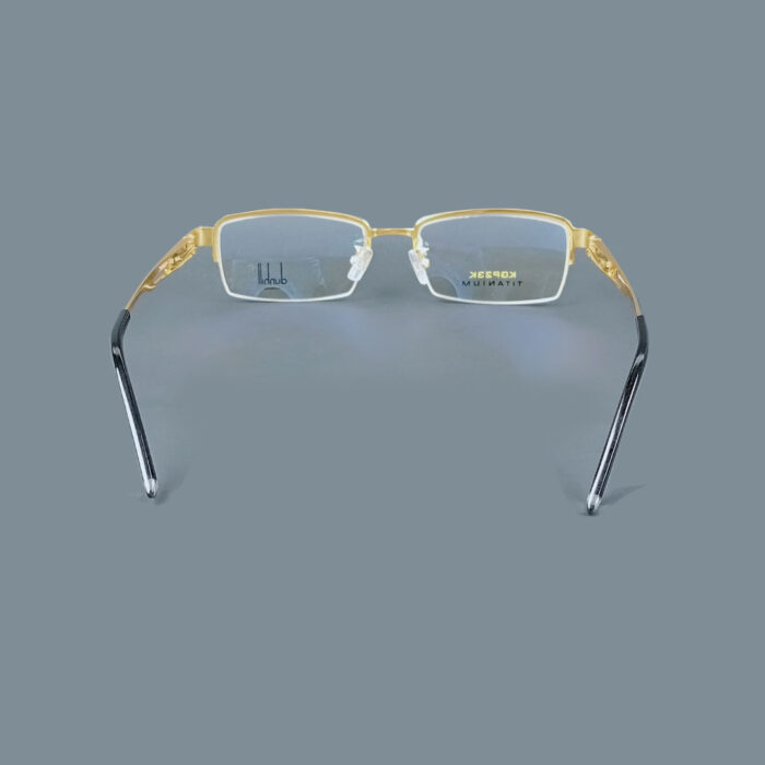 Dunhill 61943 Golden Titanium Eyeglasses – Semi Rimless - Image 4
