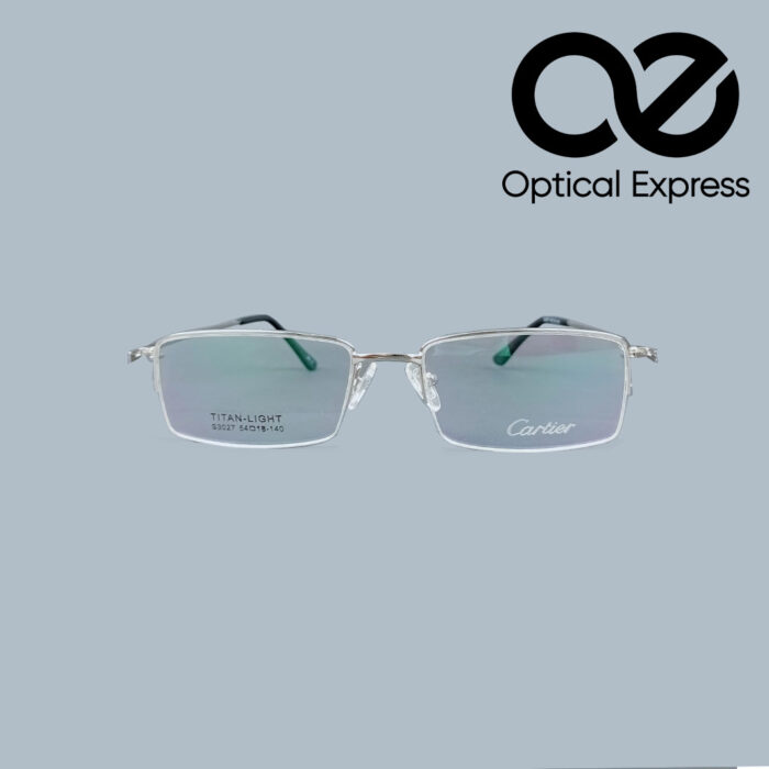 Cartier S3027 Eyeglasses – Silver (Titan-Light β-Titanium) - Image 1