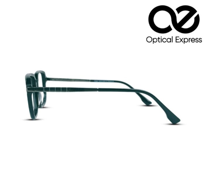 Glossy Black Geometric Eyeglasses – Model: 120217J COL.09 - Image 3