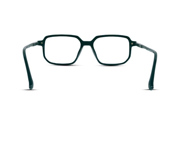 Glossy Black Geometric Eyeglasses – Model: 120217J COL.09 - Image 4