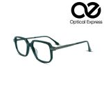 Glossy Black Geometric Eyeglasses – Model: 120217J COL.09 - Image 2
