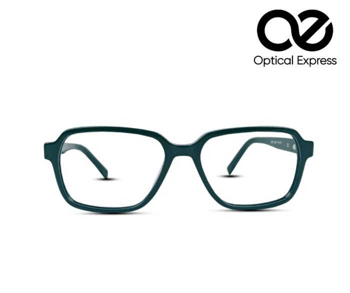 Glossy Black Rectangle Eyeglasses – Model: 2871 C1 - Image 2