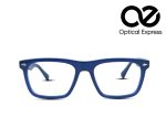 Glossy Blue Rectangle Eyeglasses – Model: 889 C7 - Image 2