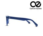 Glossy Blue Rectangle Eyeglasses – Model: 889 C7 - Image 3