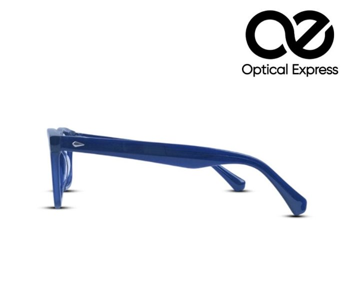 Glossy Blue Rectangle Eyeglasses – Model: 889 C7 - Image 3