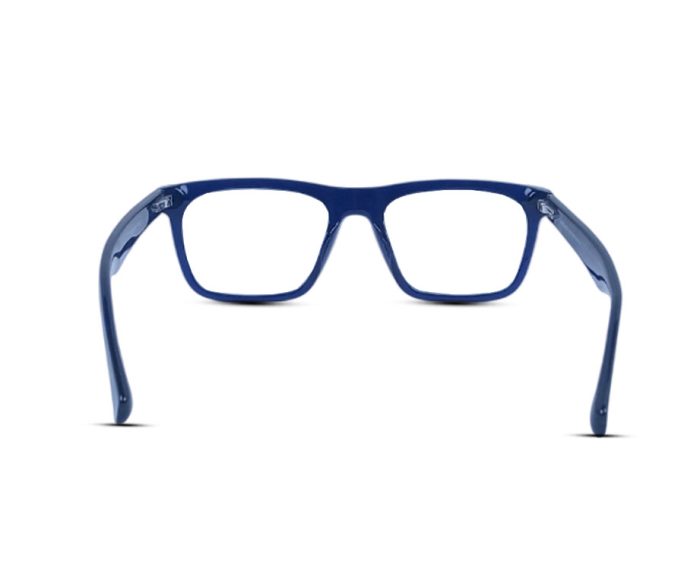 Glossy Blue Rectangle Eyeglasses – Model: 889 C7 - Image 4