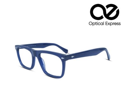 Glossy Blue Rectangle Eyeglasses – Model: 889 C7