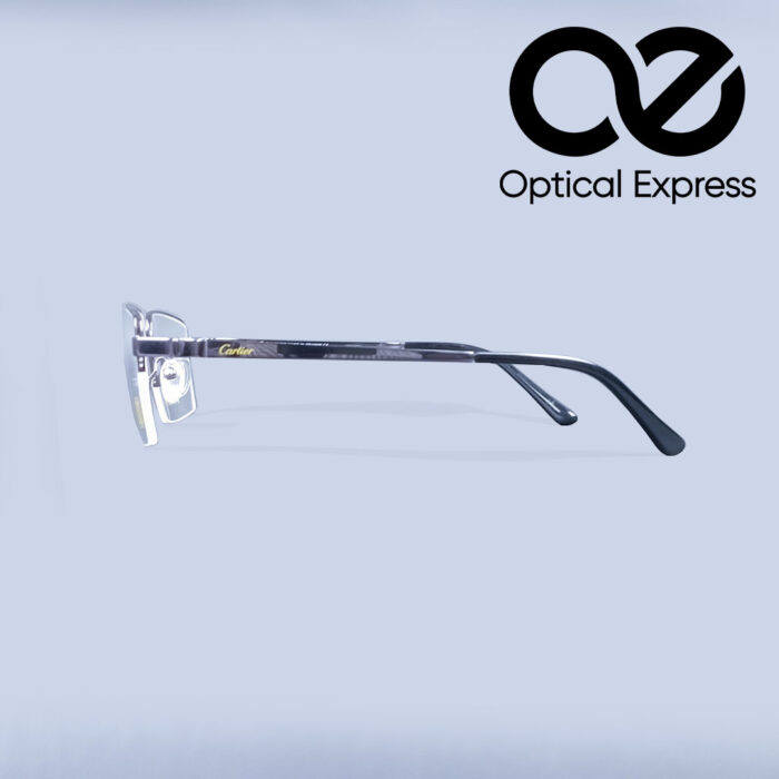 Cartier 8235JH Col.02 Eyeglasses – Gun Metal (54-18-145) - Image 3