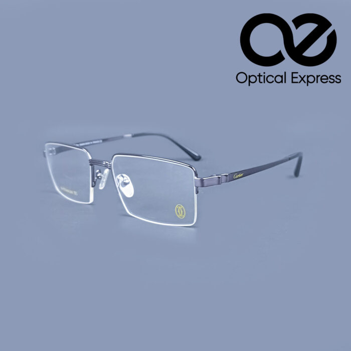 Cartier 8235JH Col.02 Eyeglasses – Gun Metal (54-18-145) - Image 1