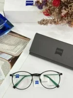 Zeiss Titanium Round Matt Black Eyeglass (52-20-140) - Image 3