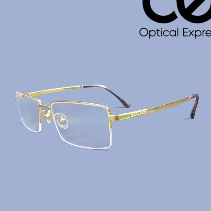 Omega Rimless Frame Omega B-Titanium Gold Plated Rimless Eyeglass – Model: 511651 (55-17 ...