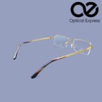 Omega B-Titanium Gold Plated Rimless Eyeglass – Model: 511651 (55-17-145) - Image 4