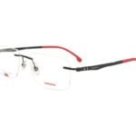 Carrera 8853 003 Black-Red Rimless Eyeglass