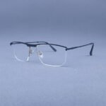 Black–Gold Premium Semi-Rimless Eyeglasses