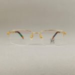 R-2880 Premium Rimless Eyeglasses (Gold) - Image 2