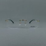 Premium Rimless Titanium Eyeglasses – Model 12928J COL.09