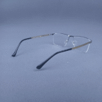 P9638 Silver Semi-Rimless Eyeglasses - Image 4