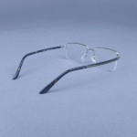 Premium Semi-Rimless Metal Eyeglass (Gold) - Image 4