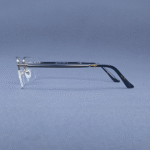 Premium Semi-Rimless Metal Eyeglass (Gold) - Image 3