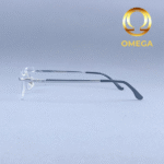 Omega Silver Rimless Titanium Eyeglasses – Model: 511653 C2 - Image 3