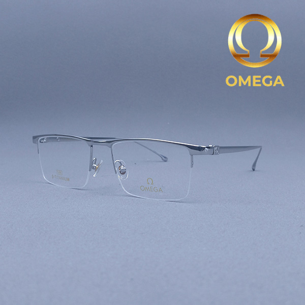 Untitled design - 2025-12-24T150711.707 Silver Titanium Half Frame Eyeglasses – Model: 511656 C2 - Image 1