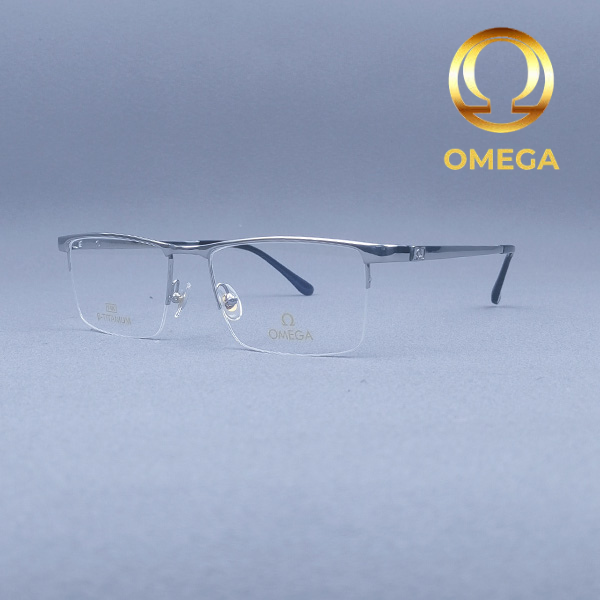 Untitled design - 2025-12-24T161655.864 Silver Titanium Half Frame Eyeglasses – Model: 511655 C2 - Image 1