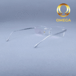Silver Rimless Titanium Eyeglasses – Model: 511657 C2 - Image 4