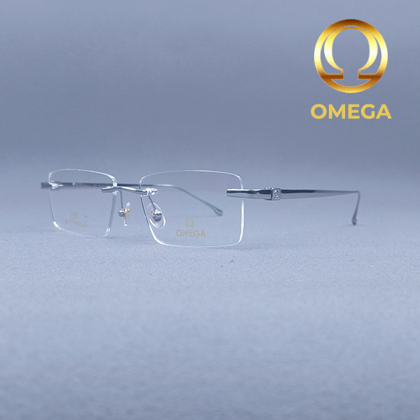 Untitled design - 2025-12-24T162255.332 Silver Rimless Titanium Eyeglasses – Model: 511657 C2 - Image 1
