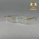 Titanium Gold Rimless Eyeglasses – Model 511657 C1