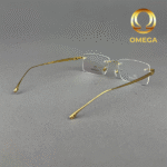 Titanium Gold Rimless Eyeglasses – Model 511657 C1 - Image 4