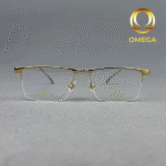 Gold Titanium Half Frame Eyeglasses – Model: 511656 C1 - Image 2