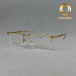 Gold Titanium Half Frame Eyeglasses – Model: 511656 C1