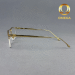 Gold Titanium Half Frame Eyeglasses – Model: 511656 C1 - Image 3